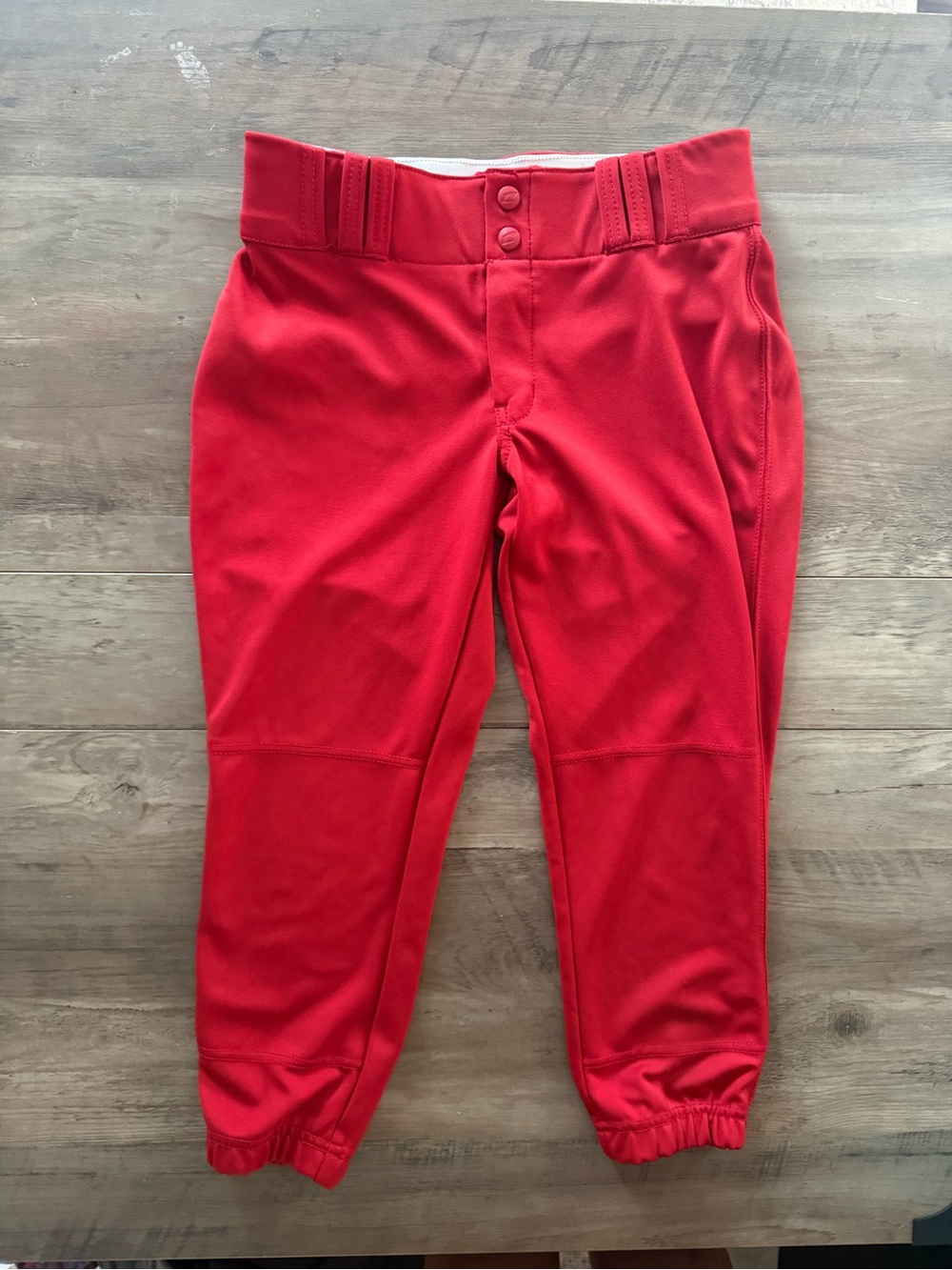 Women’s Red Athletic Bottoms - Stretch Softball Pants